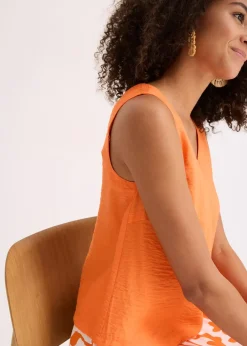 Femme bonprix Chemisiers|T-Shirts & Tops|Blouse sans manches en viscose mélangée