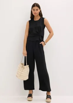 bonprix Blouse sans manches nouée sur le côté|Femme Chemisiers|T-Shirts & Tops