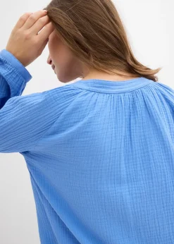 Femme bonprix Chemisiers|Blouse T-shirt en gaze de coton