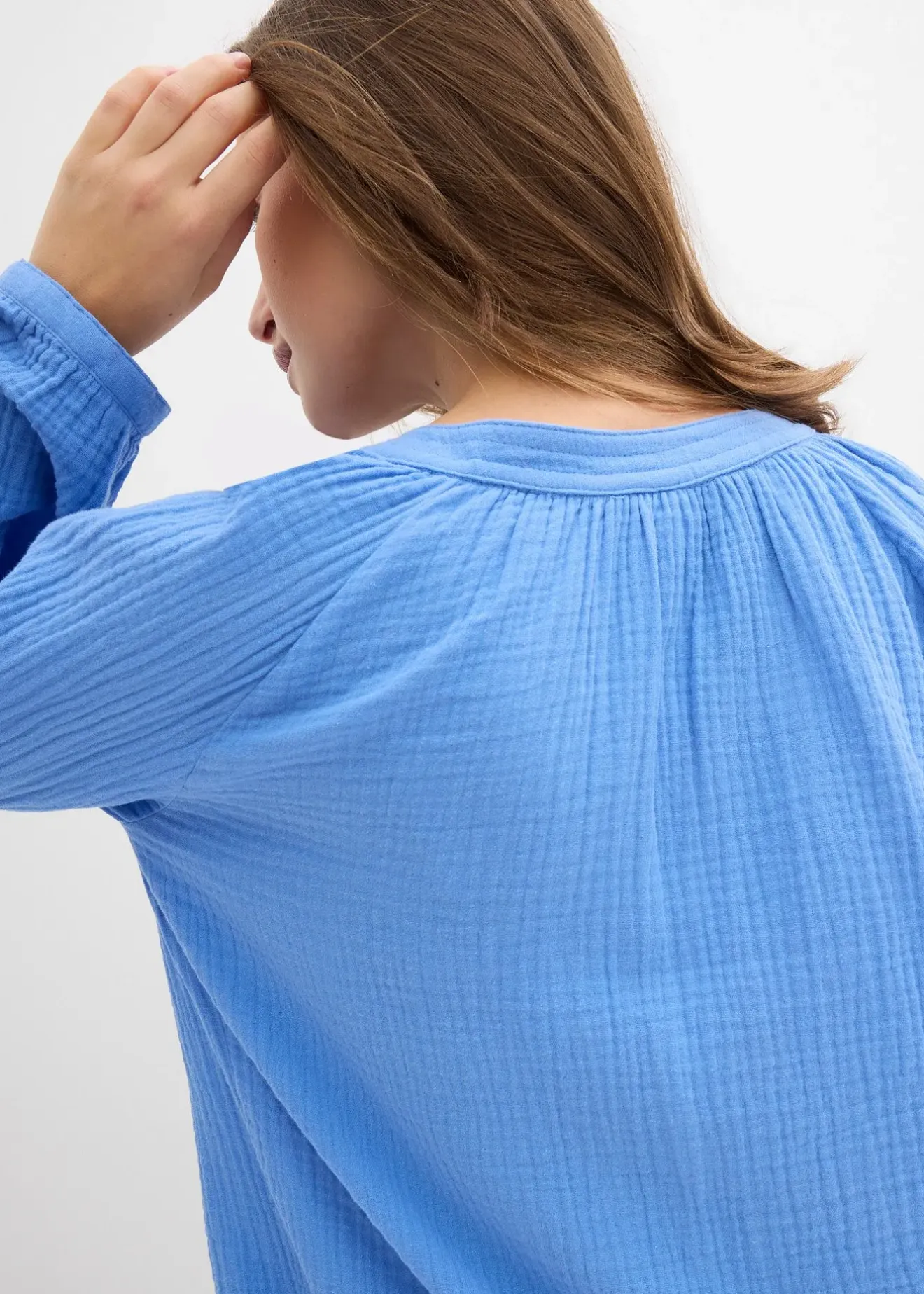 Femme bonprix Chemisiers|Blouse T-shirt en gaze de coton