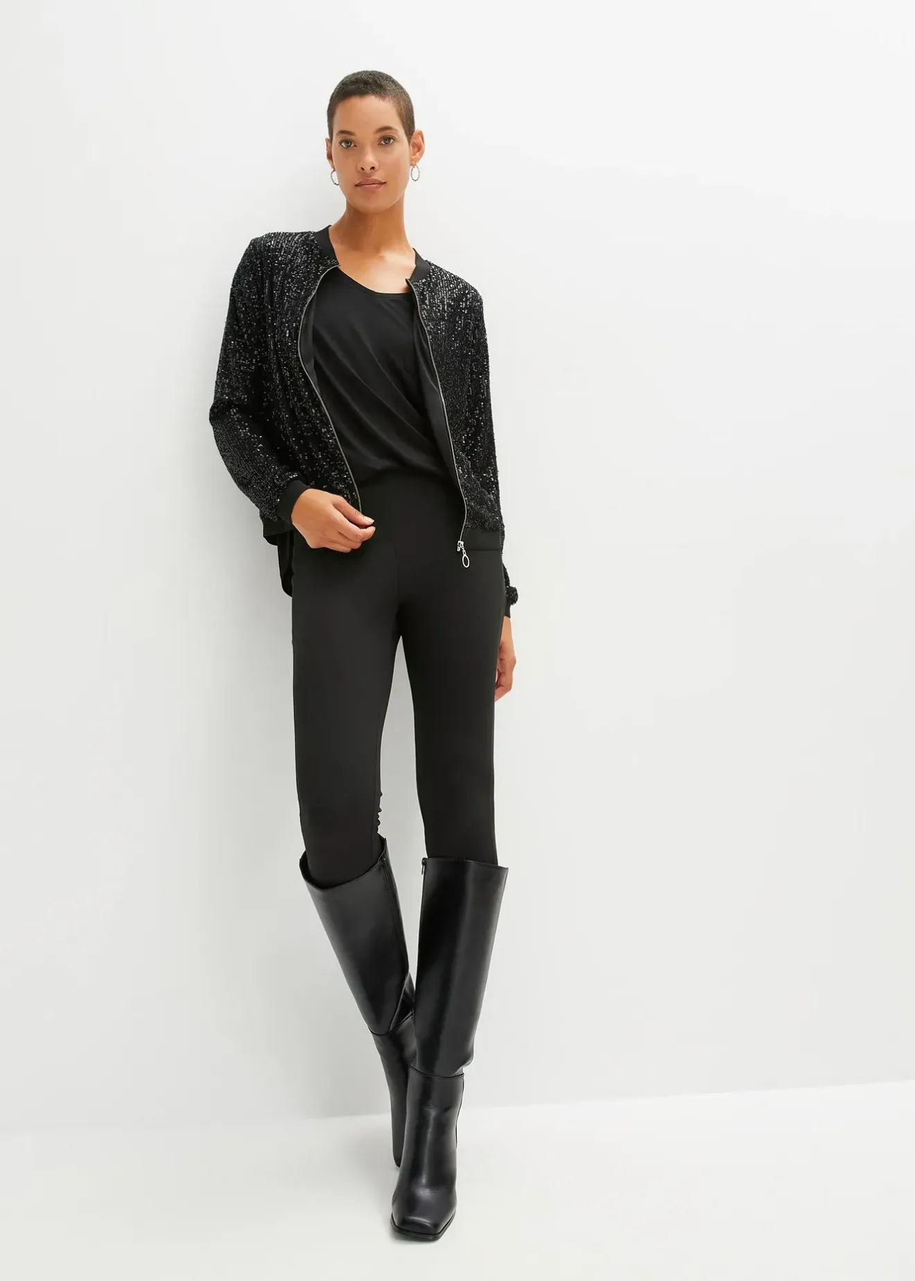 bonprix Blouson à sequins|Femme Vestes & Manteaux