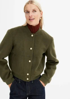 Femme bonprix Tailles Petite|Vestes & Manteaux|Blouson aspect laine