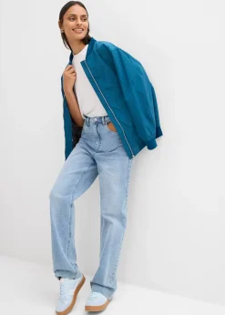 Femme bonprix Vestes & Manteaux|Blouson aviateur large à doublure léopard