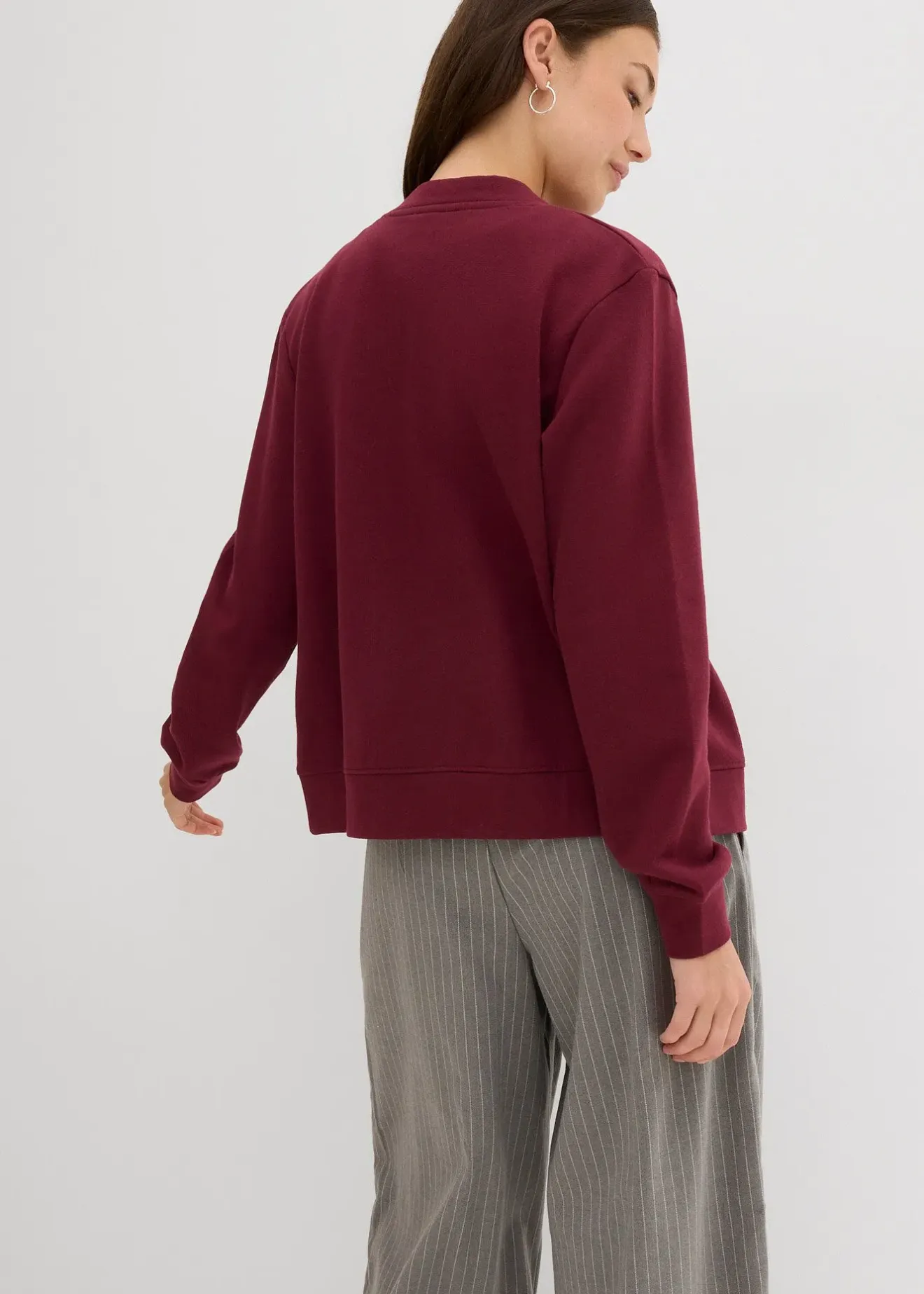 Femme bonprix Sweats|Blouson boutonné en molleton