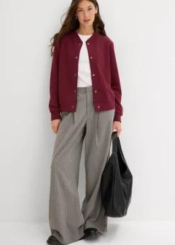 Femme bonprix Sweats|Blouson boutonné en molleton