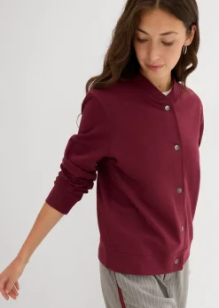 Femme bonprix Sweats|Blouson boutonné en molleton