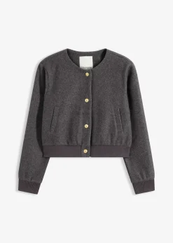 bonprix Blouson court en maille bouclette|Femme Vestes & Manteaux