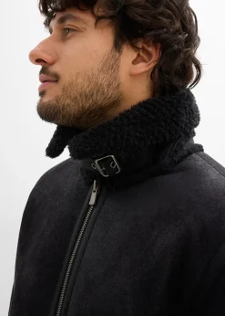 bonprix Blouson enduit doublé sherpa|Homme Vestes