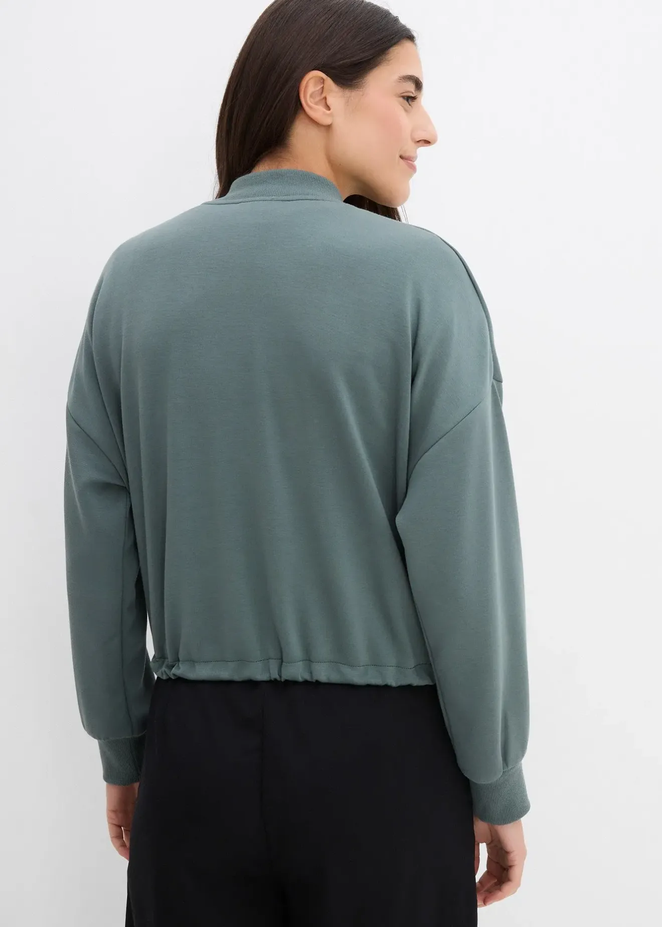 Femme bonprix Sweats|Vestes & Manteaux|Blouson oversize en sweat doux