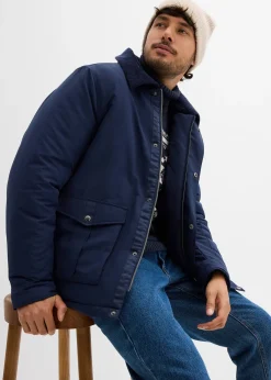 Homme bonprix Vestes|Blouson rembourré pour l’hiver avec col en velours côtelé