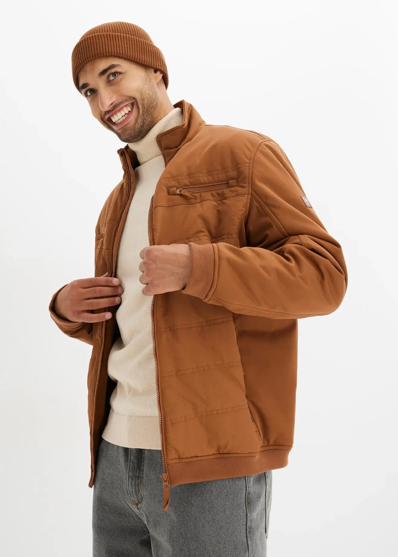 Homme bonprix Vêtements De Plein Air|Vestes|Blouson rembourré pour l'hiver en softshell