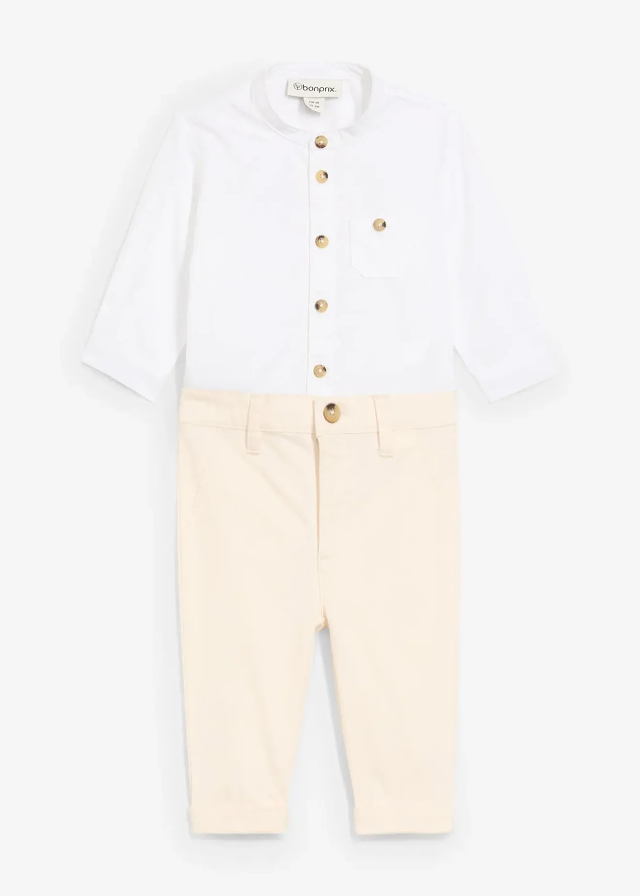 bonprix Body chemise et pantalon chino 100% coton (ens. 2 pces)|Enfant Vêtements Enfant|Pantalons & Leggings