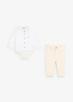 bonprix Body chemise et pantalon chino 100% coton (ens. 2 pces)|Enfant Vêtements Enfant|Pantalons & Leggings