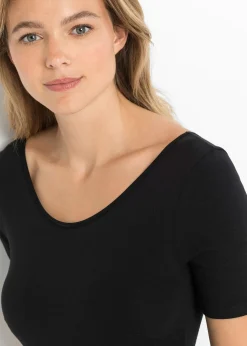 Femme bonprix Basiques|Bodies|Body coton manches coude