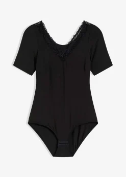 bonprix Body manches courtes en modal et dentelle|Femme Bodies