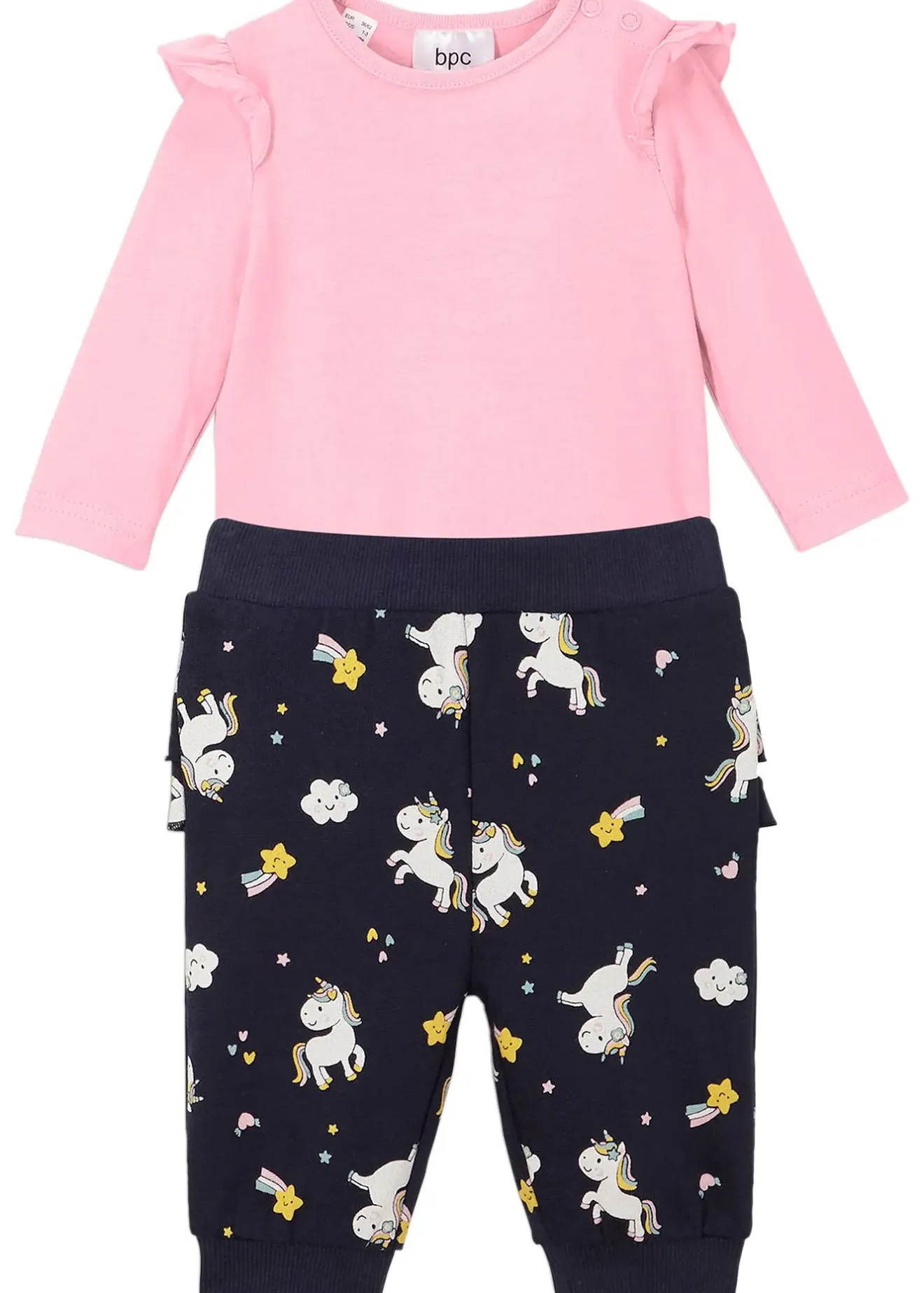 Enfant bonprix Vêtements Enfant|Pantalons & Leggings|Body manches longues + pantalon sweat bébé (Ens. 2 pces.) coton