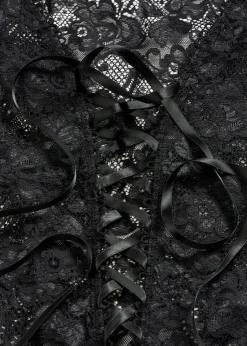 bonprix Body ouvert avec wet look|Femme Lingerie Érotique