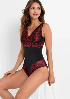 Femme bonprix Bodies|Dessous|Body sans armatures à dentelle florale