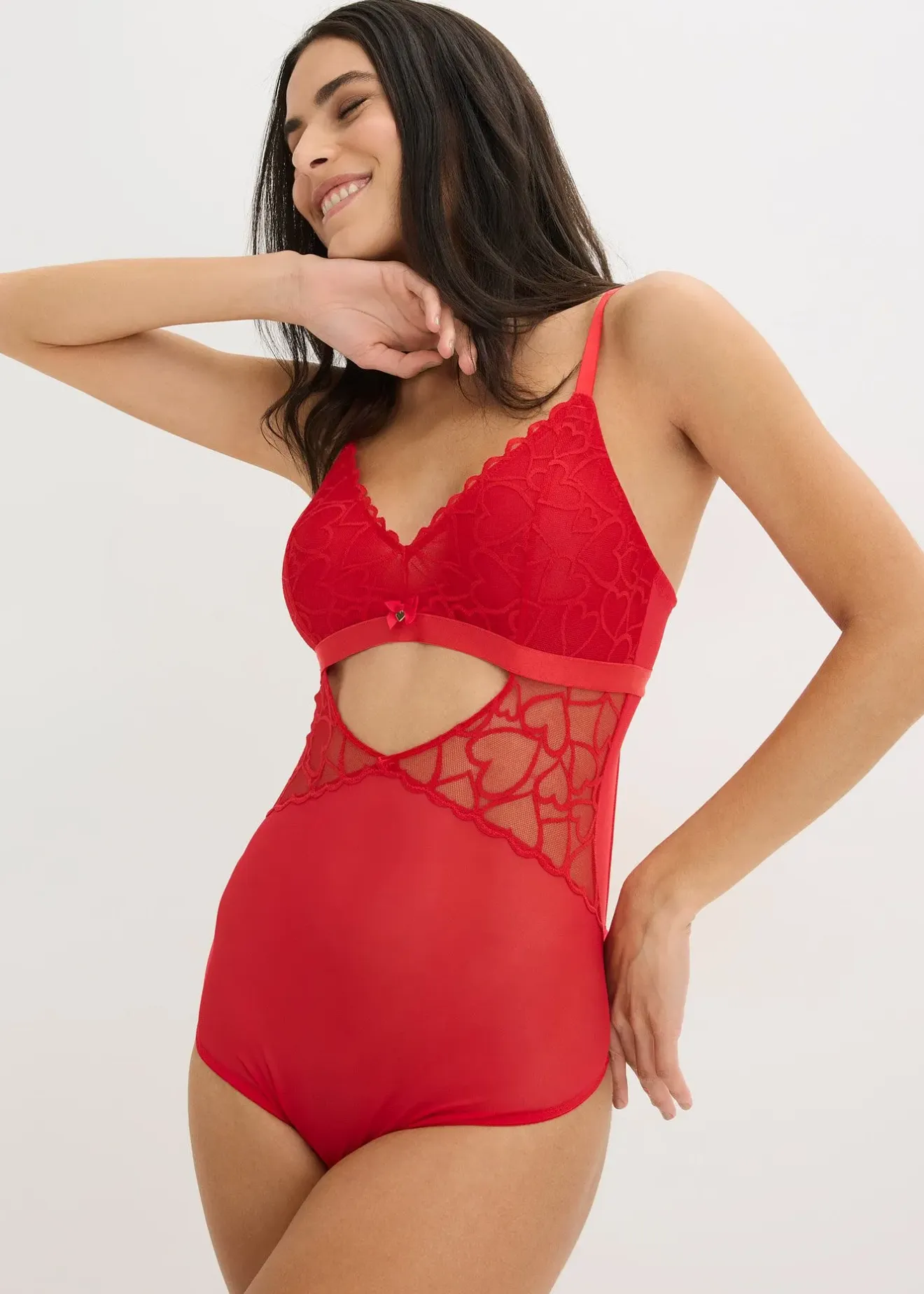 bonprix Body-string à dentelle cœurs|Femme Bodies|Dessous