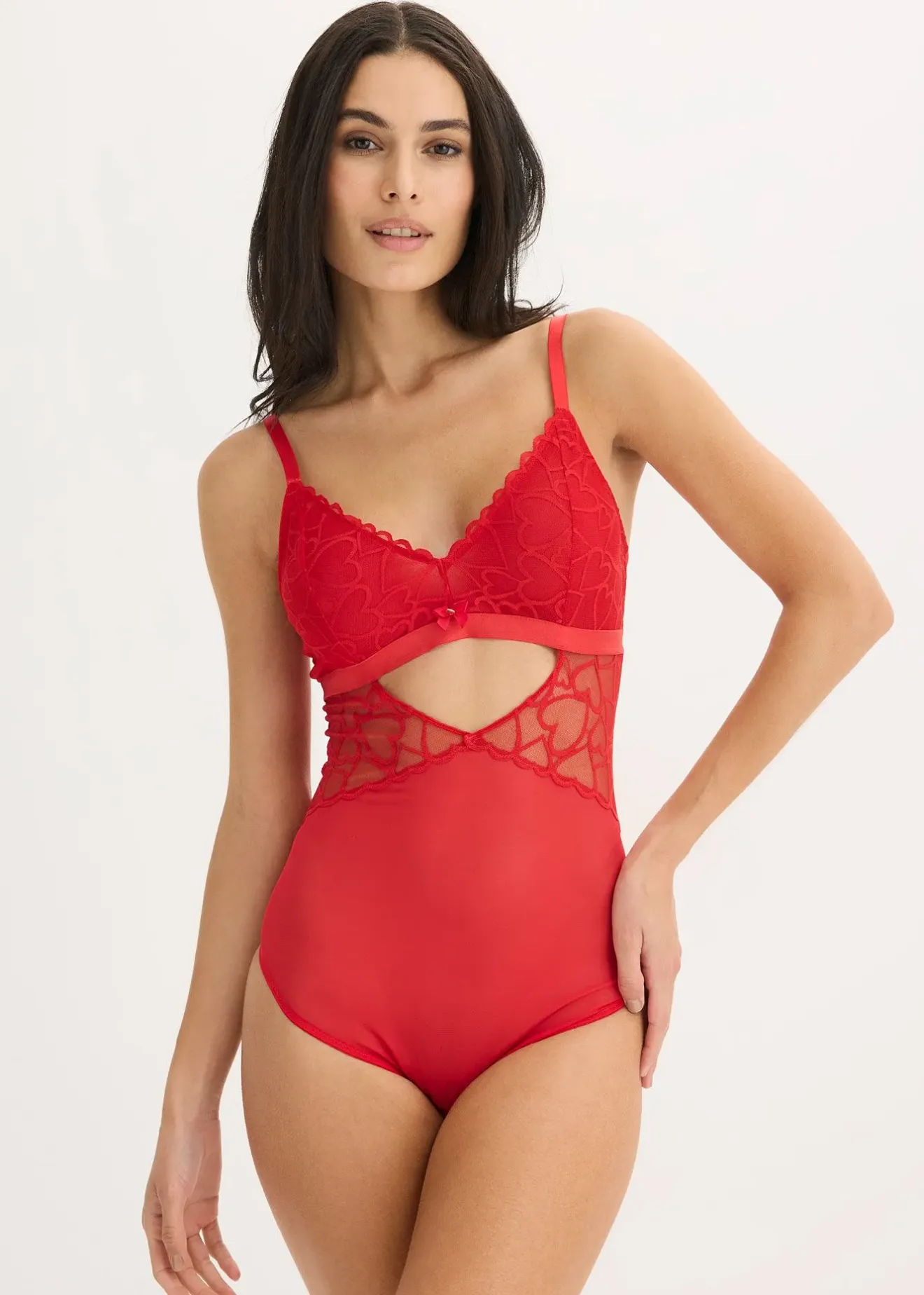 bonprix Body-string à dentelle cœurs|Femme Bodies|Dessous