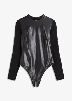 Femme bonprix Lingerie Érotique|Body-string wet look ouvert