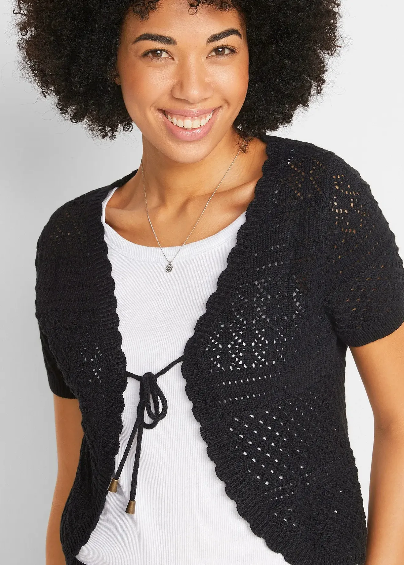 bonprix Boléro court en crochet|Femme Maille|Vestes & Manteaux