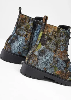 Femme bonprix Boots|Boots à lacets à motif floral