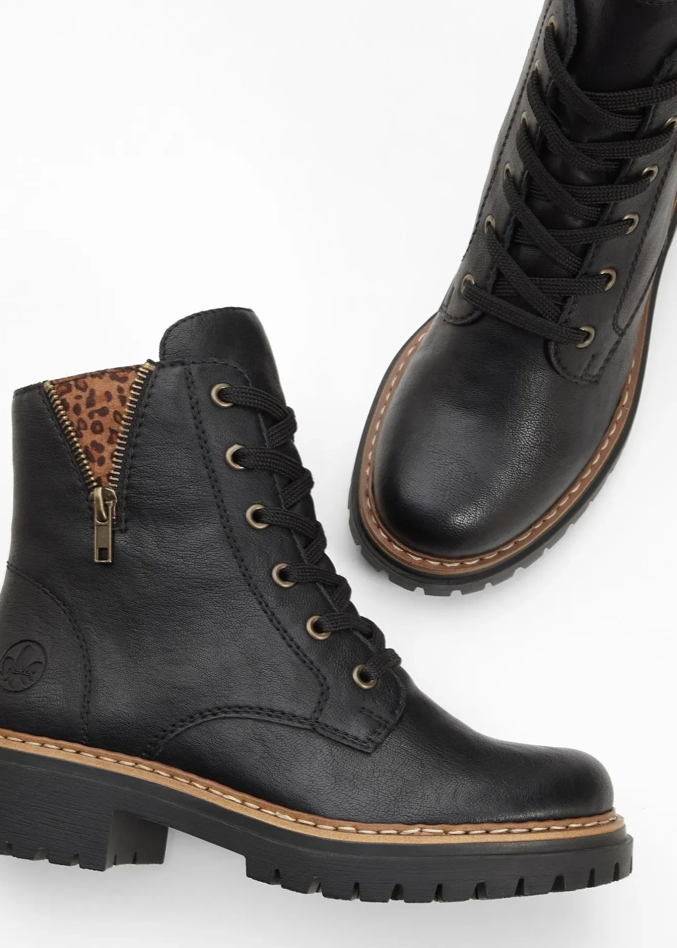 Femme Rieker Chaussures D'Hiver Fourrées|Marques|Boots à lacets rembourrées