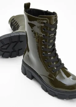 Femme bonprix Boots|Boots à lacets vernies