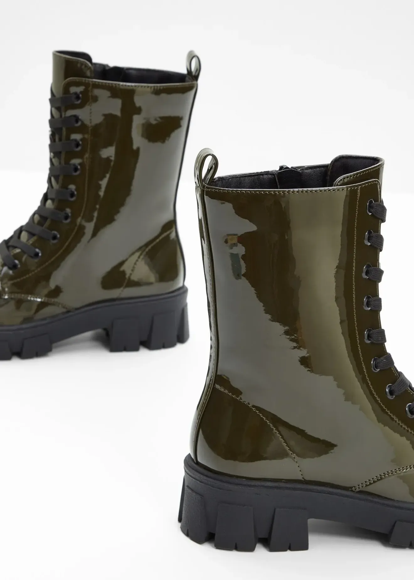 Femme bonprix Boots|Boots à lacets vernies