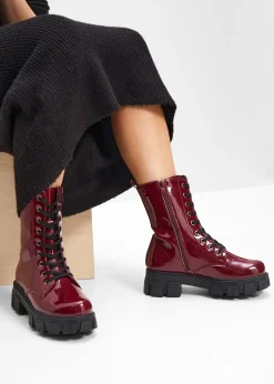 bonprix Boots à lacets vernies|Femme Boots