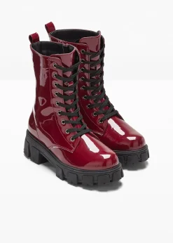 bonprix Boots à lacets vernies|Femme Boots