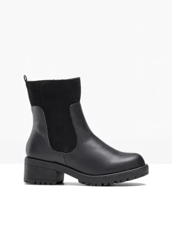 bonprix Boots avec empiècement en velours côtelé|Femme Boots