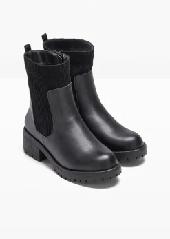 bonprix Boots avec empiècement en velours côtelé|Femme Boots