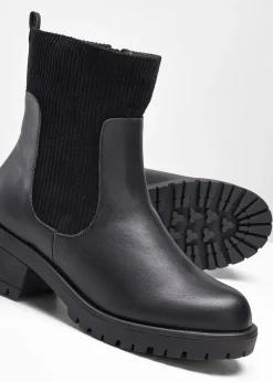 bonprix Boots avec empiècement en velours côtelé|Femme Boots