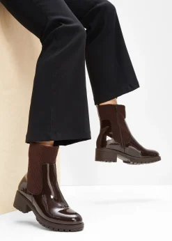 Femme bonprix Boots|Boots avec empiècement en velours côtelé