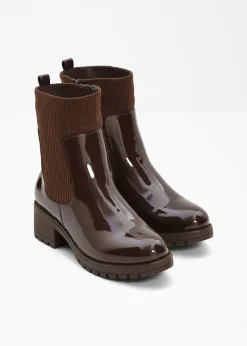 Femme bonprix Boots|Boots avec empiècement en velours côtelé