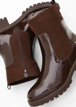 Femme bonprix Boots|Boots avec empiècement en velours côtelé