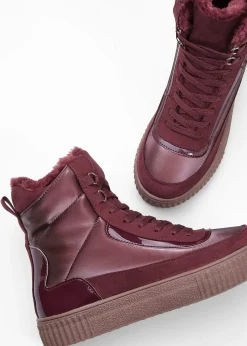 bonprix Boots fourrées à lacets|Femme Chaussures D'Hiver Fourrées|Chaussures Confort