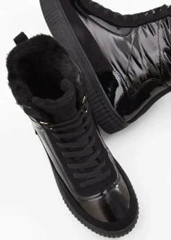 Femme bonprix Chaussures D'Hiver Fourrées|Chaussures Confort|Boots fourrées à lacets