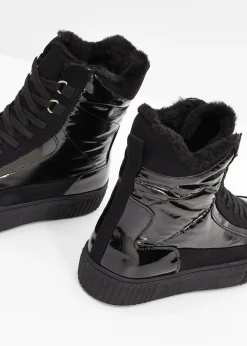 Femme bonprix Chaussures D'Hiver Fourrées|Chaussures Confort|Boots fourrées à lacets