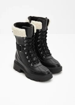 bonprix Boots fourrées à lacets|Femme Chaussures D'Hiver Fourrées|Boots