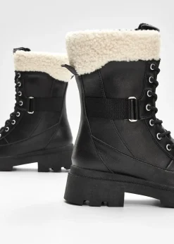 bonprix Boots fourrées à lacets|Femme Chaussures D'Hiver Fourrées|Boots
