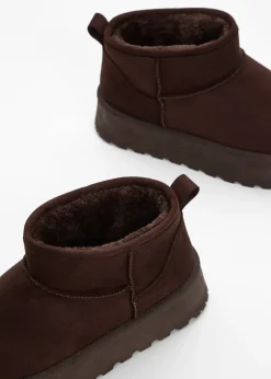 bonprix Boots fourrées à plateforme|Femme Chaussures D'Hiver Fourrées|Chaussons