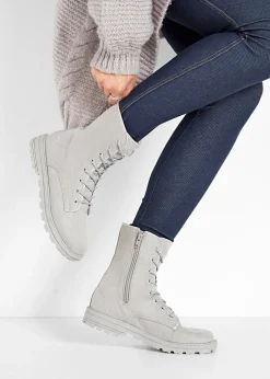 Femme bonprix Chaussures D'Hiver Fourrées|Boots|Boots lacées à semelle crantée