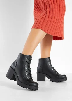 Femme bonprix Boots|Boots lacées à talon carré