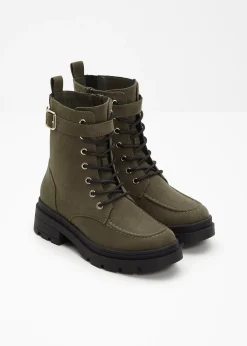 bonprix Boots lacées avec boucle|Femme Chaussures D'Hiver Fourrées|Boots