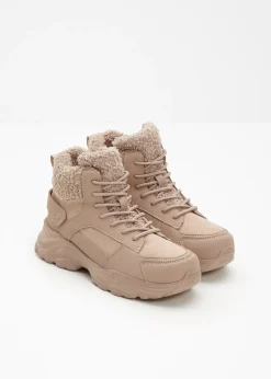 Femme bonprix Chaussures D'Hiver Fourrées|Boots|Boots lacées et doublées