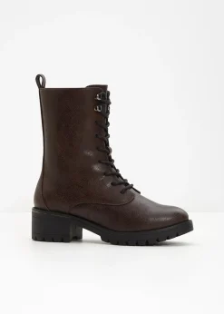 bonprix Boots lacées et doublées|Femme Chaussures D'Hiver Fourrées|Boots
