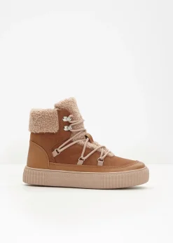 Femme bonprix Chaussures D'Hiver Fourrées|Boots|Boots lacées et doublées